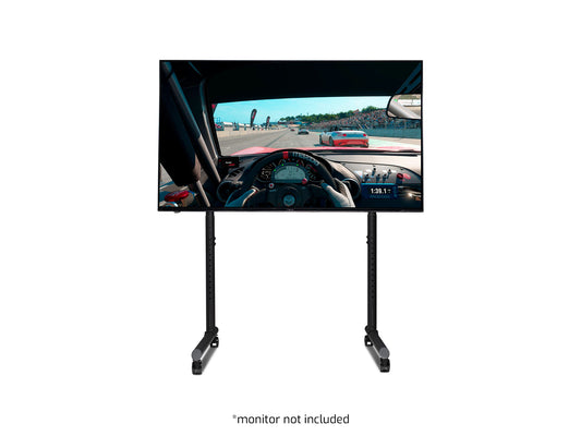 Round Tube Freestanding Single Monitor Stand