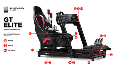 GTElite Aluminium Simulator Cockpit - Wheel Plate Edition